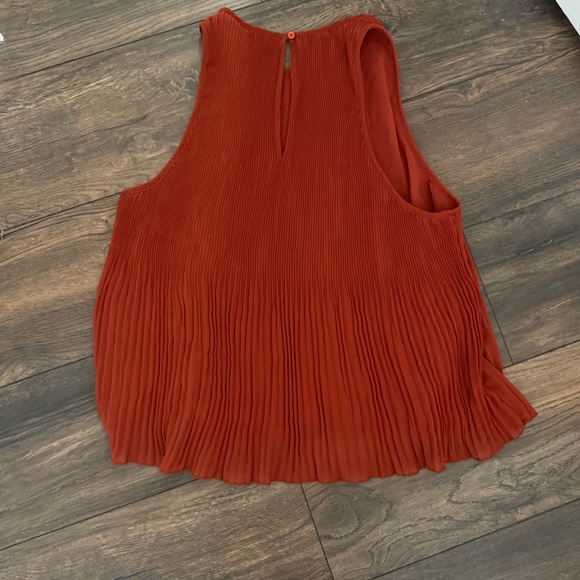 Pull&Bear Rust Pleated Tank Top - Picture 4 of 4